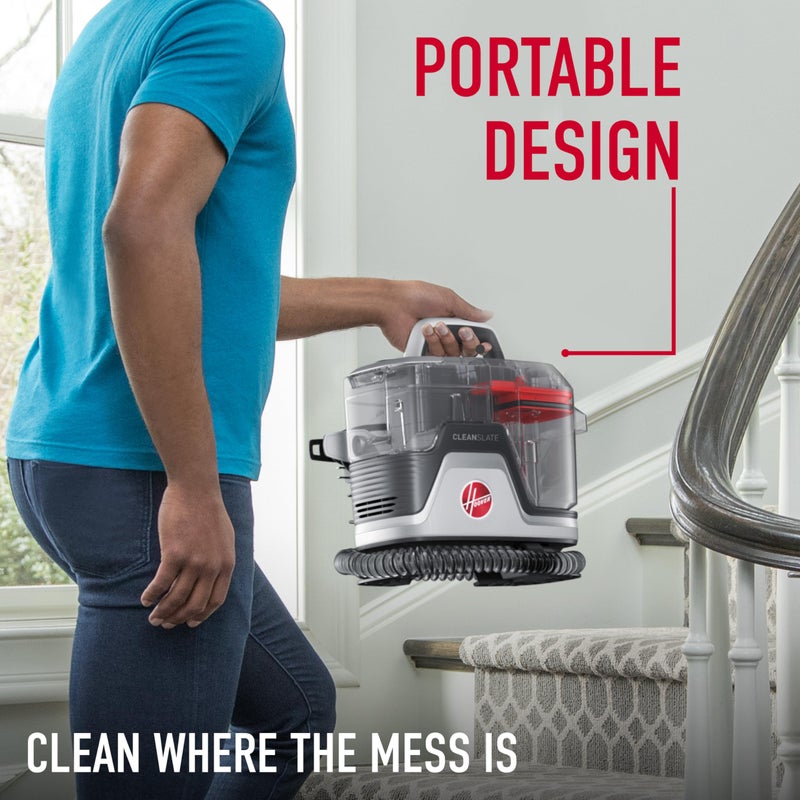 Hoover CleanSlate Plus Portable Carpet + Upholstery Spot Cleaner Machine, Powerful Suction with Versatile Tools, Pet Stain Remover, Car and Auto Detailer, Pair with Hoover Carpet Cleaner Solution - Image 2